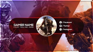 YouTube Channel Art  How to create a YouTube Gaming Banner [upl. by Lucienne]