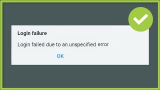 Login Failure  Login Failed Due To An Unspecified Error  Facebook [upl. by Bonnette]