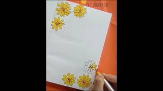 Sunflower border design [upl. by Audrye]