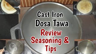 The Indus Valley Cast Iron Dosa Tawa Unboxing amp Review  How to Season Cast Iron Dosa Tawa [upl. by Qooraf]