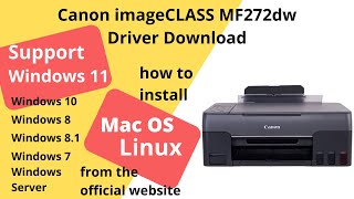 Canon imageCLASS MF272dw Driver Download and Setup Windows 11 Windows 10 Mac 14 Mac 13 [upl. by Thomasin]