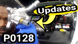 P0128 24L Jeep thermostat UPDATES How to replace a thermostat How to fix a overheating car [upl. by Yahska]