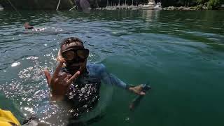 Chaguaramas epic shore dive testing out 1000 kayak freediving spearfishing [upl. by Aicilif]