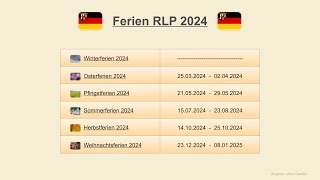 Ferien RLP 2024 [upl. by Philan741]