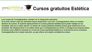 curso de estetica online gratis [upl. by Oatis527]