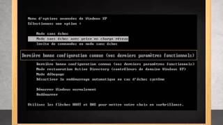 VideosDirects Aprendre Windows XP Ligne de comande mode sans echec [upl. by Araek]