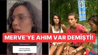 Serenay Aktaştan Survivorda Kanlı Bıçaklı Olduğu Merve Aydın Hakkında Açıklama survivor [upl. by Retxab533]