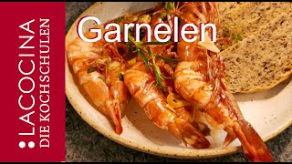 Garnelen in KnoblauchOlivenöl mit frischen Kräutern  Rezept La Cocina [upl. by Gasparo330]