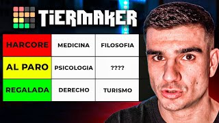 TIER LIST de TODAS las CARRERAS UNIVERSITARIAS 100 FACTS [upl. by Bonnibelle]