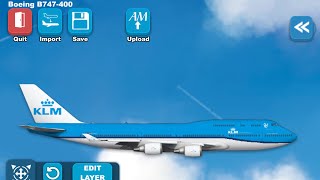 Airlines Painter  23 KLM 747400 new livery [upl. by Hamrnand]