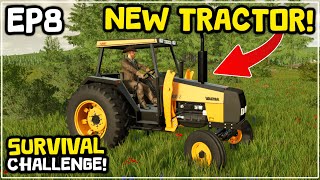 WE BOUGHT A BRAND NEW TRACTOR  FS22 Survival Challenge  Episode 8 [upl. by Ayanej]