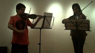 Six little duets of violin Pleyel OP 8 ALLEGRO MODERATO [upl. by Elegna453]