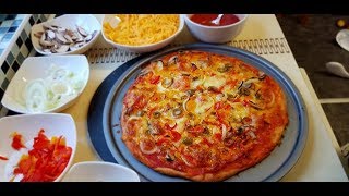 how to make No Yeast Pizza  Pizza dough without yeast  2 ingridients pizza dough  Instant Pizza [upl. by Dranyam354]