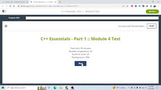 C Essentials CPA Module 1 Test 4 Answers [upl. by Nicholle]