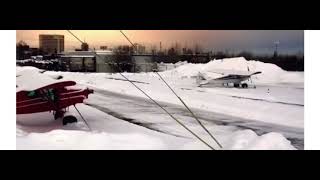 DC3 Belly landing Merrill Field Anchorage  Alaska [upl. by Craw142]