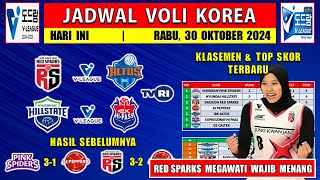 Jadwal Liga Voli Korea 2024 Hari Ini Live TVRI  RED SPARKS vs IBK ALTOS [upl. by Rue]