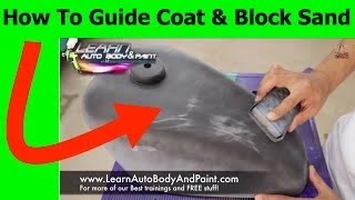 How To Fix Small Dent  Guide Coat and Block Sand Spot Putty [upl. by Lyssa458]