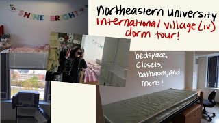 northeastern university dorm room tour 2022  international village [upl. by Nyledaj]