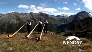 Alphorn Players in Nendaz Switzerland [upl. by Gove]