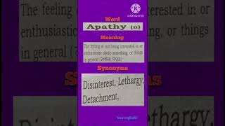 Synonyms of apathyytvideoenglish synonyms meaning shorts funny [upl. by Siroval]