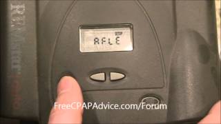 Respironics RemStar Pro Auto Pressure Change Clinicians Menu Free CPAP Advice [upl. by Zetra]