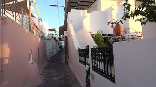 Walking from Firostefani Square to Sunset Hotel Santorini Greece [upl. by Davidson]