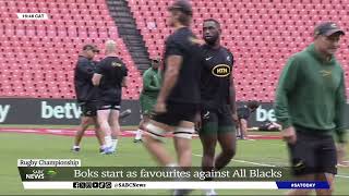 Rugby Championship  Boks start as favourites against All Blacks [upl. by Eneirda]