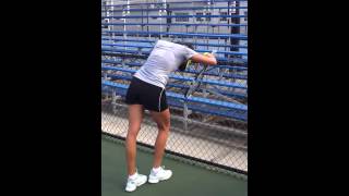 Muguruza Funny practice in Bradenton [upl. by Neyuh116]