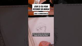 Japprends à dessiner des visages de manga J3 sur 30 pour dessiner un manga avec 0 connaissances [upl. by Etnuahc]