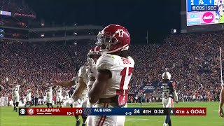 Alabama INSANE game winning touchdown vs Auburn 2023 Iron Bowl [upl. by Kcirret]