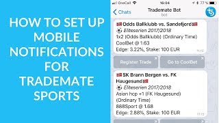 Trademate Sports Tutorials How to set up Mobile Notifications with Telegram [upl. by Magnuson746]