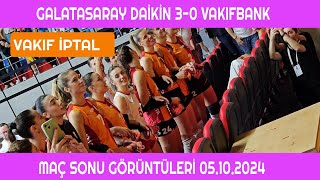 Galatasaray Daikin 30 Vakıfbank Maç Sonu Görüntüleri 05102024 [upl. by Isabeau592]