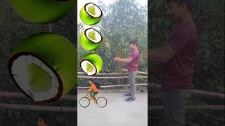 Rounding cut green coconut 🥥 to Alto Toto Scooter amp Bycycle  Vehicles names magic video [upl. by Hay]