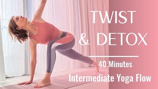 TWIST IT OUT Detox Yoga Flow  40 Min [upl. by Stanley]