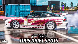 TOP 5 BEST DRIFT Spots in ForzaHorizon5  Forza Horizon 5 [upl. by Kenton381]