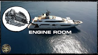 Full Engine Room Tour On A Super Yacht Captains Vlog 119 [upl. by Idolla]