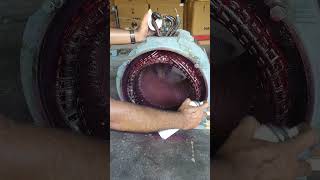 Use of Varnish spray on motor winding  ytshorts shorts motorwinding electrical varnish spry [upl. by Hacceber]