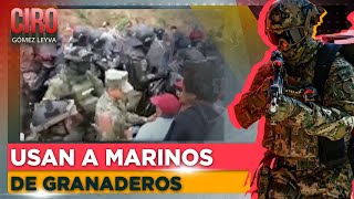 Marinos desalojaron a ex ferrocarrileros por bloquear vías del tren interoceánico en Oaxaca  Ciro [upl. by Ennasus]