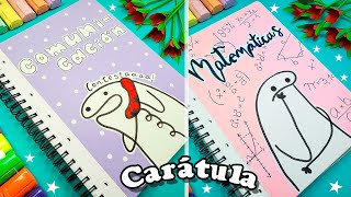 CARÁTULA DE MATEMÁTICA Y COMUNICACIÓN  PORTADAS PARA TUS CUADERNOS DE FLORK  Flork cover [upl. by Akinajnat]