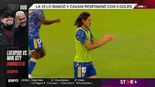 quotAplaudan aplaudan no dejen de aplaudir Los goles de Cavani que ya van a venirquot [upl. by Bywoods]