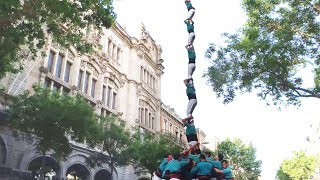 Castellers de Vilafranca  Pd7f  Carrer de Sants 2017 [upl. by Nol]