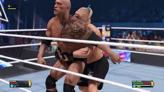 The Rock vs Brock Lesnar biggest match on WWE 2K23 Championship Match [upl. by Huntlee918]