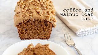 Coffee and Walnut Loaf Cake  traybakes amp more [upl. by Tselec101]