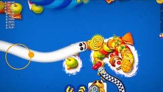 🐍WARMSZONEIO  GIANT SLITHER SNAKE TOP 115  Epic Worms Zone Best Gameplay  great shivam [upl. by Sheryl587]