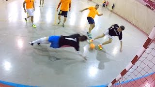 Mejores PARADAS de FUTSAL  Portero GoPro [upl. by Nikos]