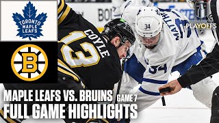 1st Round Toronto Maple Leafs vs Boston Bruins Game 7  Full Game Highlights [upl. by Aniat]