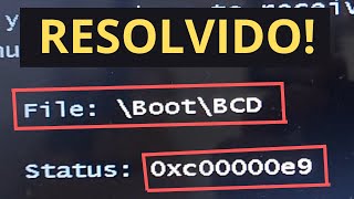 Resolvido Computador com Erro de Boot BCD no Windows 7 0xc00000e9 [upl. by Einor719]