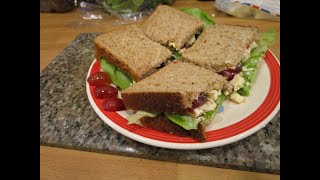 How to make a Festive Vegetarian Sandwich with Wensleydale Cranberry Sauce Lettuce and Grapes [upl. by Lyndsay]