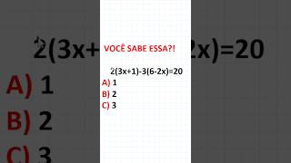 🔵 Como resolver uma equação do 1 grau com parênteses [upl. by Reave289]