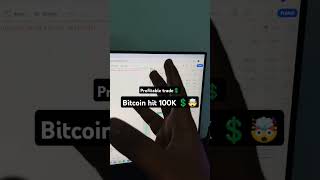 Bitcoin hit 100k 💲🤯 stockmarket trading tradingstrategy cryptotrading bitcoincryptocurrency [upl. by Naugan]